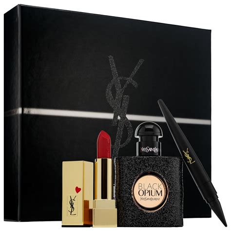 yves saint laurent black opium gift set|black opium gift set sale.